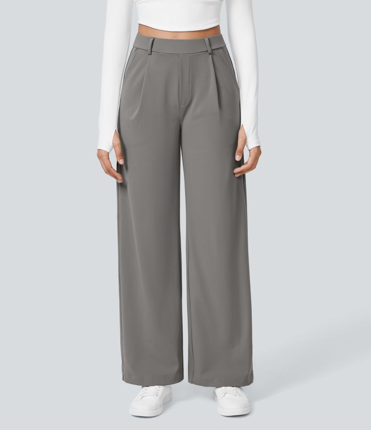 Pantaloni svasati ColaTek Air™ con cintura alta e tasche laterali con zip