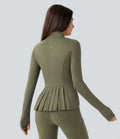 ColaSoft™ -  Giacca slim da equitazione con Collo alto, Maniche con foro per il pollice e Zip plissettata