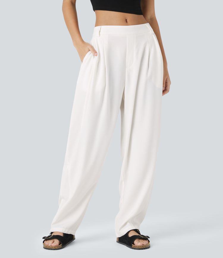 ColaTek Air V3™ - Pantaloni larghi con cintura alta, tasche laterali e gamba a barile