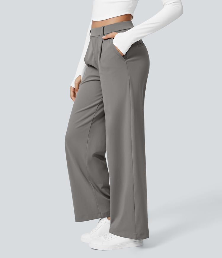 Pantaloni svasati ColaTek Air™ con cintura alta e tasche laterali con zip