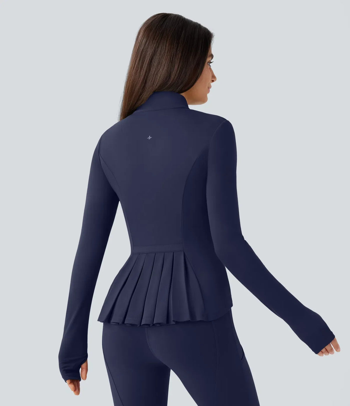 ColaSoft™ -  Giacca slim da equitazione con Collo alto, Maniche con foro per il pollice e Zip plissettata