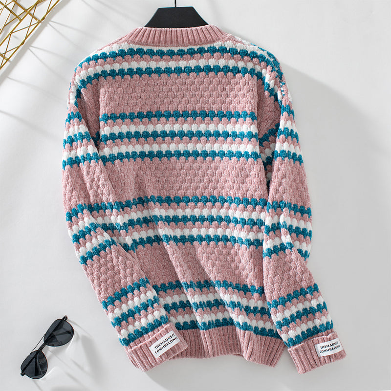 Maglione casual a righe
