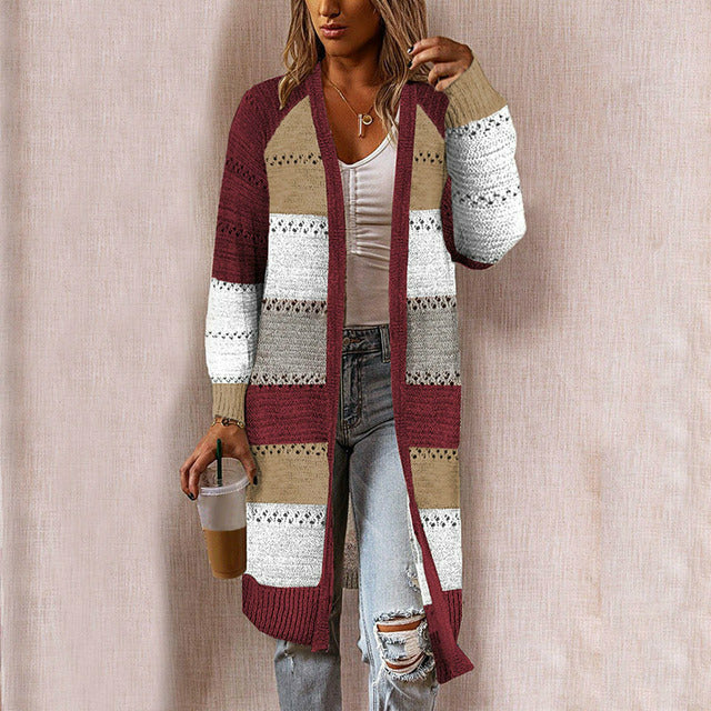 Selena™ | Giacca in maglia patchwork